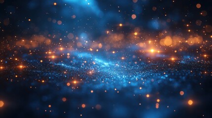 Poster - a blue background with many small squares and crosses,stock image