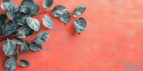 Summer Leaves. Beautiful Philodendron Botanical Tree Branch Decoration