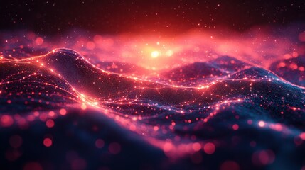 Aufkleber - a glowing network of technology nodes and lines banners posters and social media backgrounds with a modern and sophisticated look generative ai,photo stock