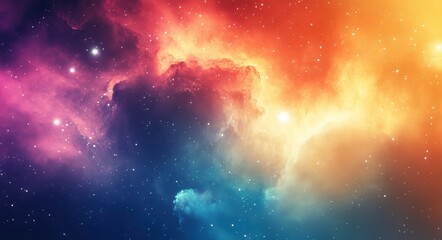 Wall Mural - Texture Light - Abstract and Colourful Galaxy Wallpaper with Nebula and Galactic Elements