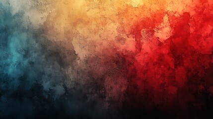 Poster - abstract noisy color gradient background with red and black beige design