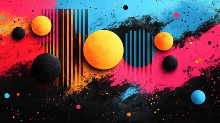 Aufkleber - abstract simple memphis background design element