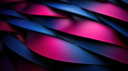 Wall Mural - Abstract, vibrant, overlapping, ribbons, in dark, vibrant, colors, background