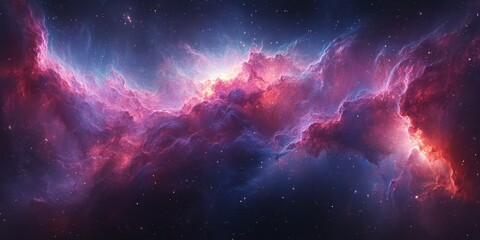 stunning cosmic nebula bursting with vibrant colors in the vast universe captured in space