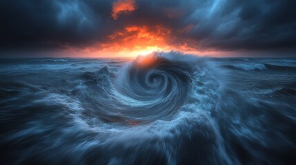 Poster - blurred swirl in the clouds,stock image
