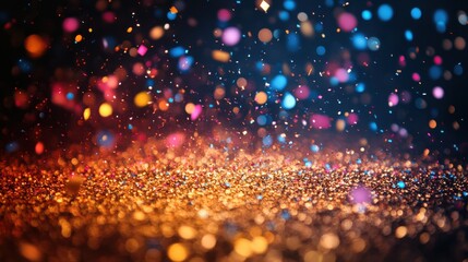 Leinwandbilder - celebration,colorful confetti party blur abstract background,photo stock