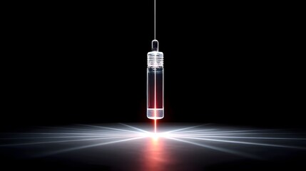 Physics lab close-up vacuum chamber tuning fork laser diffraction