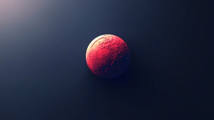 Leinwandbilder - Red planet rotating in the dark empty space with light rays