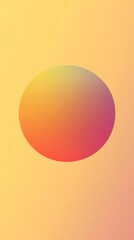Poster - Abstract background with colorful gradient circle on yellow backdrop