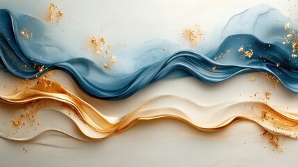 Fototapete - elegant cream gold wave frame,stock photo
