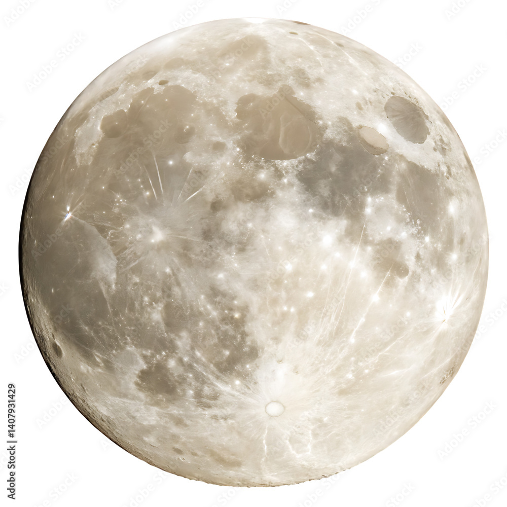 Full moon illustration isolated on a transparent background Stock Photo ...