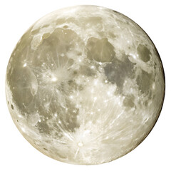 full moon illustration isolated on a transparent background