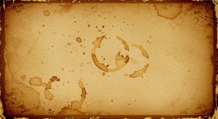 Poster - Aged paper with coffee stains creating vintage effect for backgrounds