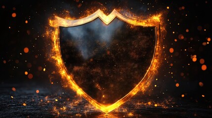 Aufkleber - it digital shield symbolizes cyber security attack protection isolated on transparent background,photo stock
