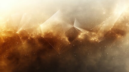 Aufkleber - light pastel soft pale brown gold golden champagne beige white abstract background geometric shape line triangle angle grunge noise grain mesh business technology premium blank template design