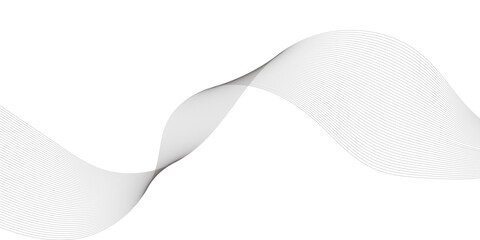 Wall Mural - abstract wave and curved blend lines on transparent background. sound, music, volume background. des