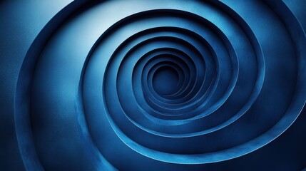 Aufkleber - modern blue abstract background the look of stainless steel circular lines on a blue background