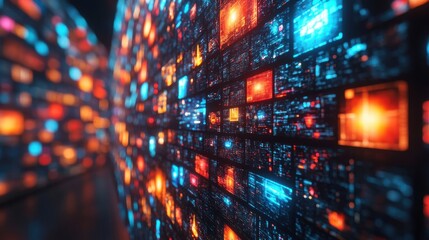 Poster - multimedia streaming wall,colorful vibrant channel images abstract entertainment background,stock photo