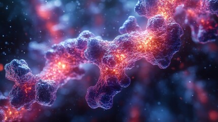 Poster - photorealistic visualization of healing peptides in tissue reconstruction,repair particles