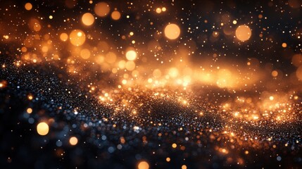 Poster - png glittering golden bokeh lights background,stock photo