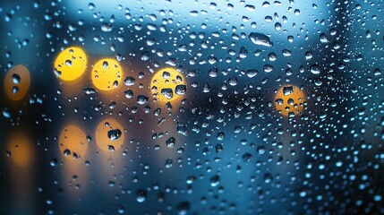 Leinwandbilder - png raindrops on glass surface background droplets texture,photo stock