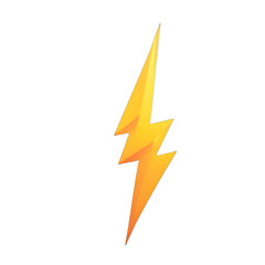 Poster - Modern design icon of a lightning bolt symbolising energy or power, isolated on a empty plain background
