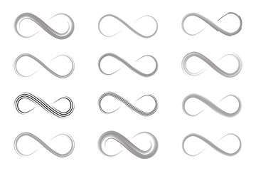 Wall Mural - hand drawn infinity symbol. black infinity icon. eternity, infinite, limitless and forever signs.