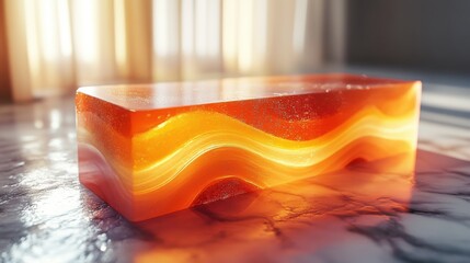 Fototapete - rectangle orange degrade