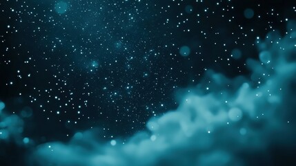 Wall Mural - deep abstract deep space background with distant glowing stars and cosmic dust clouds.