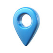 © Jakirul - 3d blue map pointer icon isolated on transparent background. Blue location pin cut out