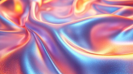 Fototapete - silver iridescent hologram rainbow foil texture background,stock image
