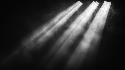 Fototapete - sun rays isolated on black background for design overlay,stock photo