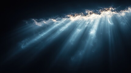 Poster - sun rays isolated on black background for design overlay,stock image