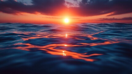 Poster - sunset sea blur abstract natural texture motion blur at sunrise ocean dark sky sunlight,deep water background,stock photo
