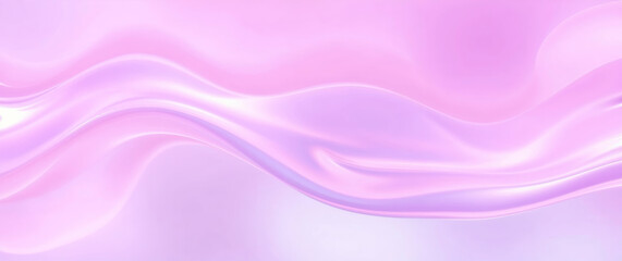 Leinwandbilder - Flowing pink and purple pastel colors creating abstract wave pattern