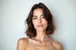 © Pete - Beauty portrait of young woman with natural makeup. Happy female with perfect skin and fresh look. Skincare, cosmetics, wellness and spa treatments. Beautiful smiling model.