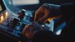 © Allie - Pilot adjusting control levers inside a modern cockpit. Featuring precision and aviation expertise