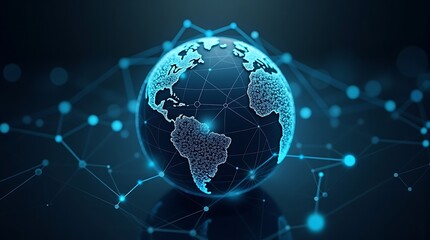 abstract technology background with globe