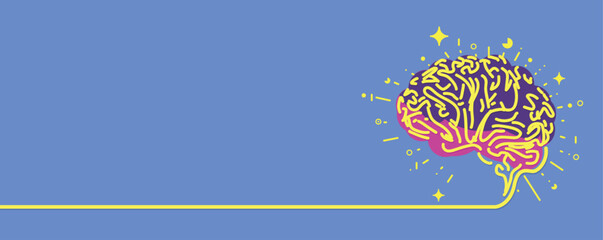 Poster - Artificial intelligence brain  and human mind abstract concept