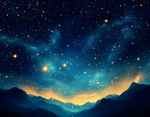 Wall Mural - starry night sky background generative ai