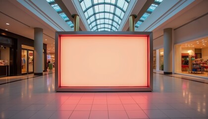 Aufkleber - Blank advertising display in a modern shopping mall  