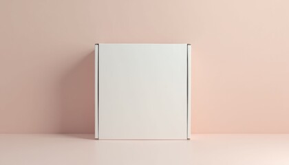 Fototapete - Blank Canvas on Minimalist Pink Wall Background  