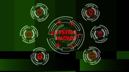 Wall Mural - HUD. Futuristic user interface. Sci-fi display circular elements