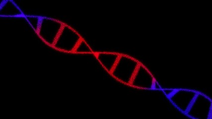 Spinning DNA helix against digital code