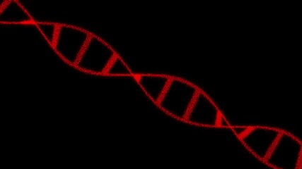 Spinning DNA helix against digital code