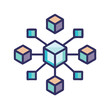 © MAHMUDA  - Blockchain Icon Representing Distributed Ledger and Decentralized Technology