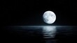 © Alice - A clear reflection of a full moon in water illuminates the night, accompanied by sparkling stars above