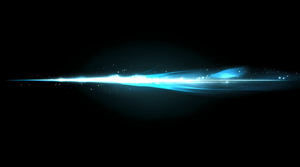 Wall Mural - Blue light beam shine glow illustration warp drive futuristic flash fast speed space black backgrounds. Radiant Warp. Illustration