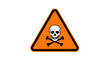 © Herman - Hazardous Materials Attention Sign With Skull Inside A Orange Triangle