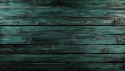 Poster - Rustic wooden planks with a teal finish create a warm and inviting background perfect for home decor or artistic projects in natural light